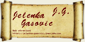 Jelenka Gašović vizit kartica